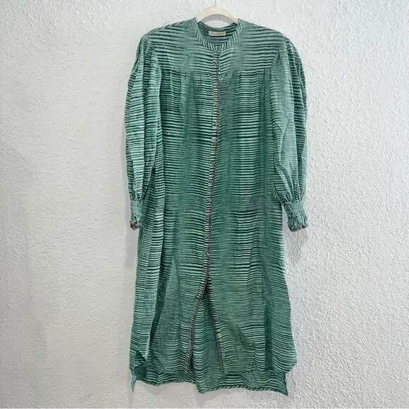 Ulla Johnson Fiora Striped Cotton-Voile Midi Dress